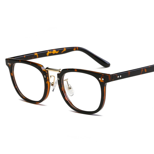  Yuen Man-wong Same Style Retro Eyeglass Frame, Fu Yuanhui Frame Glasses, Plain Glasses Korean Version Eyeglass Frame, Myopia Glasses