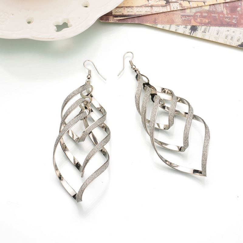 Fashion Pop Rock Punk Spiral Earrings Jewelry Women