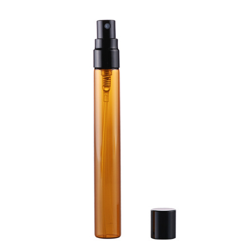 14mm brown glass tube spray half-cover aluminum perfume bottle light-proof brown travel portable pharmaceutical spray bottle empty bottle