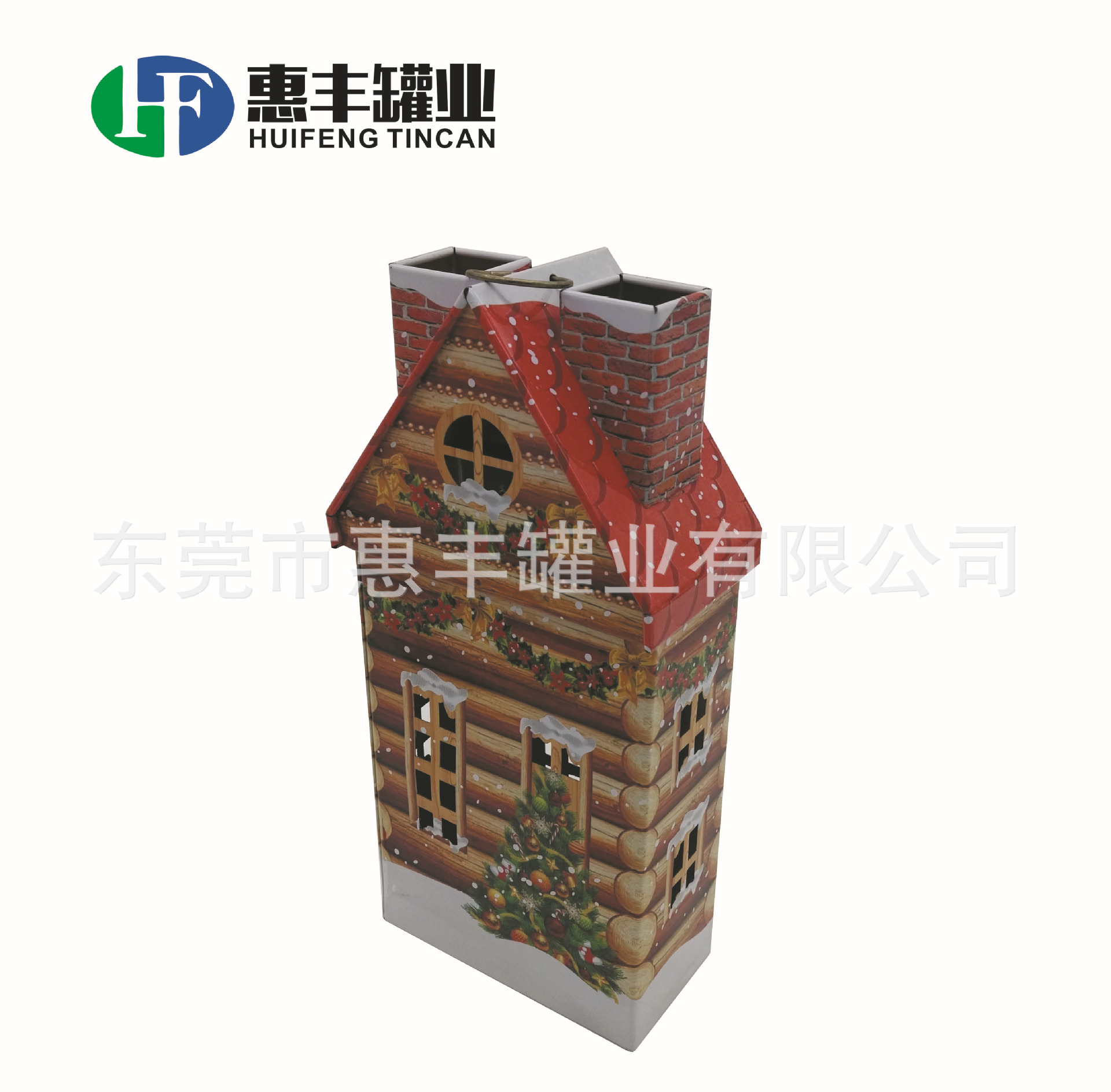 供应马口铁房子罐出口圣诞铁盒房屋罐 礼品铁盒 TIN BOX 印刷铁罐