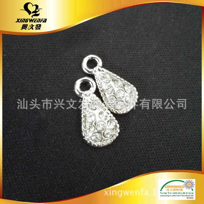 女士泳衣配件 内衣饰品 镀银合金文胸吊坠 内衣钻饰 泳衣装饰品