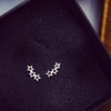 Fresh earrings, cute universal accessory, silver 925 sample, Korean style, 925 sample silver