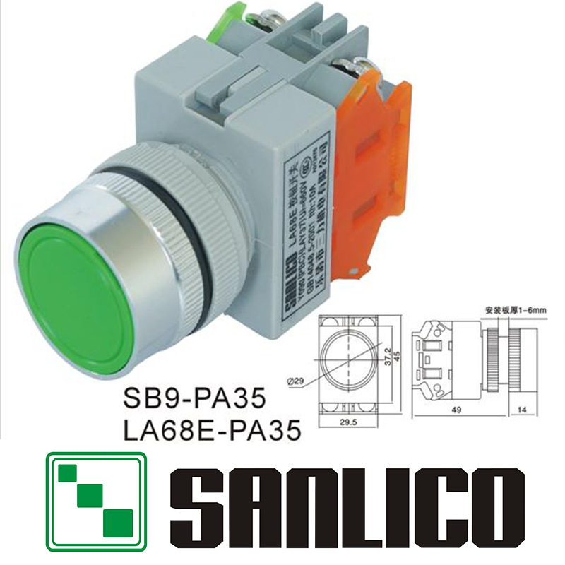 启停平头点动自复位LA68E SB9 PBC LAY37 Y090 LAY16-PA35 11BM