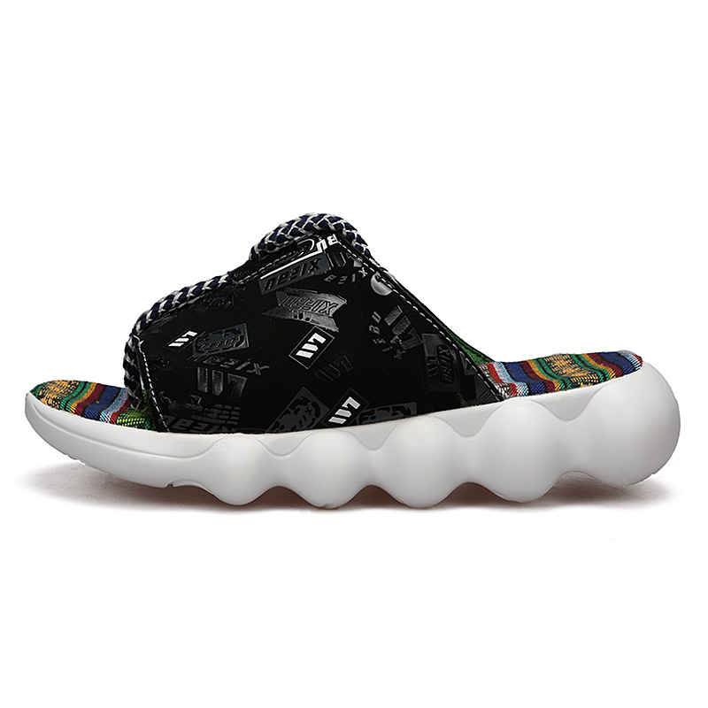 2017夏季民族男女款蛋蛋拖鞋潮流情侣沙滩凉拖鞋Y系列露趾拖鞋子|ms