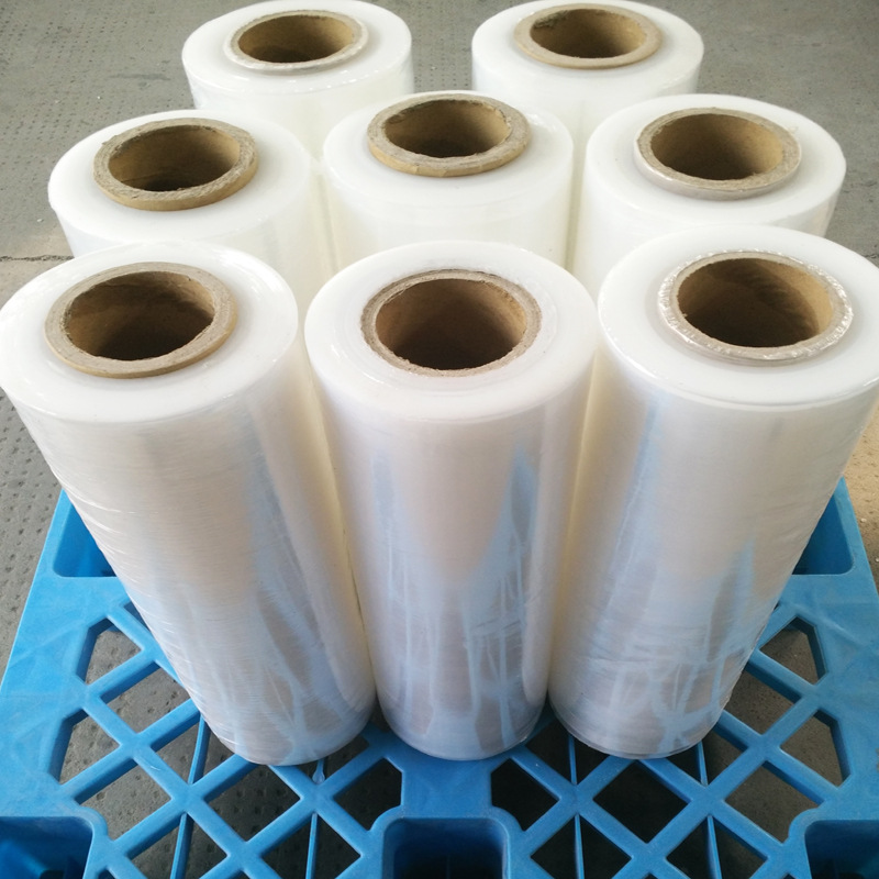 厂家批发PE缠绕膜透明打包塑料膜现货50cm宽幅打包膜透明