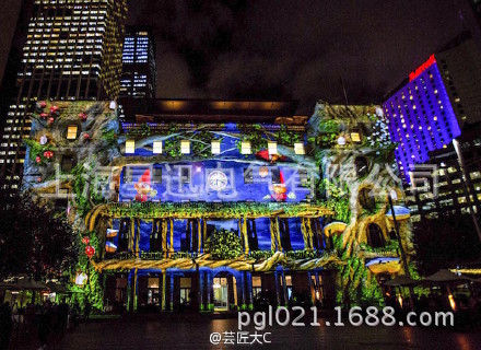 巨幅投影灯_楼体墙面广告投影_巨幅投影广告厂家_上海星迅