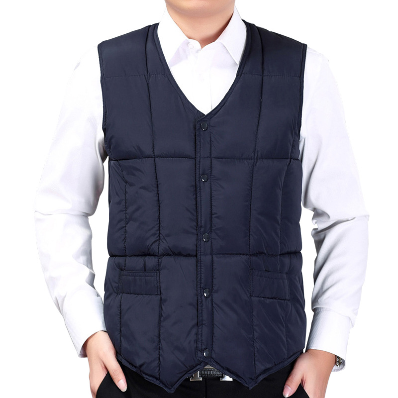 Autumn and winter Middle and old age Men's Vest Dad installed Down cotton vest man Domestic and foreign Sharp keep warm Vest wholesale