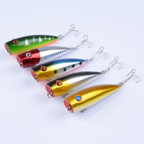Luya bait wave lying floating water imitation fish bait 6.8cm/9g water hit set plastic hard bait fake bait black fish fake bait