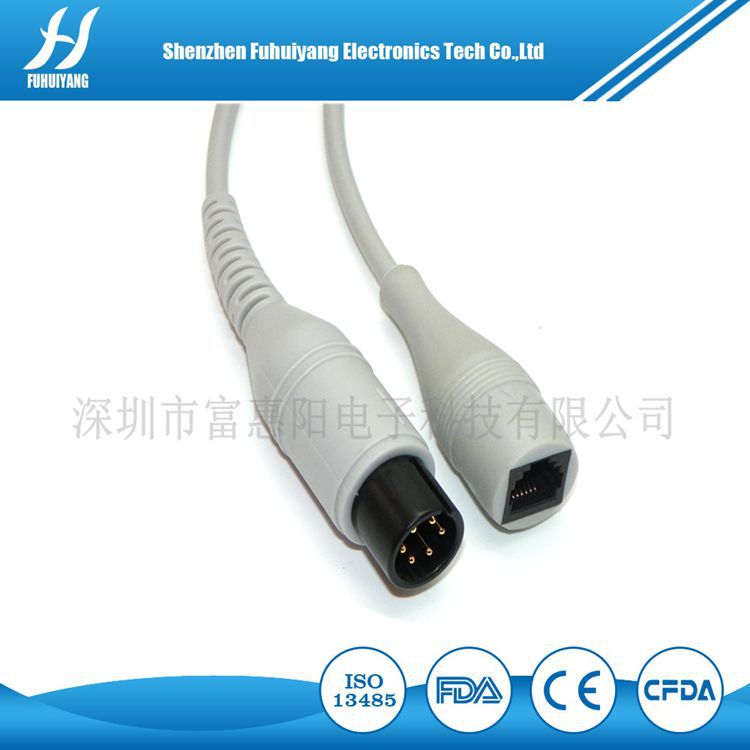 兼容麦瑞6针转雅培有创压电缆、监护仪有创压力传感器