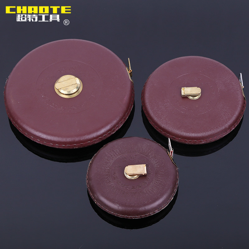 现货批发超特皮壳麻布带卷尺 20m30m50m布卷尺测量用软尺批发