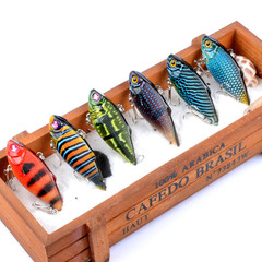 New Product Fully Lined Bait VIB 6.5cm/7.7g Colorful Plastic Hard Bait Realistic Fish Attractant