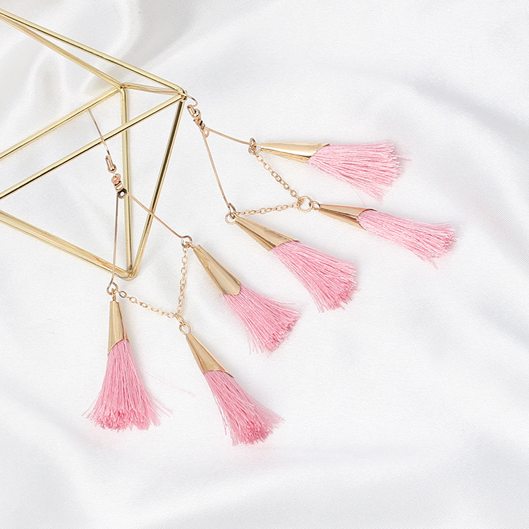 Hand-made Tassel Bohemian Style Long Earrings display picture 2