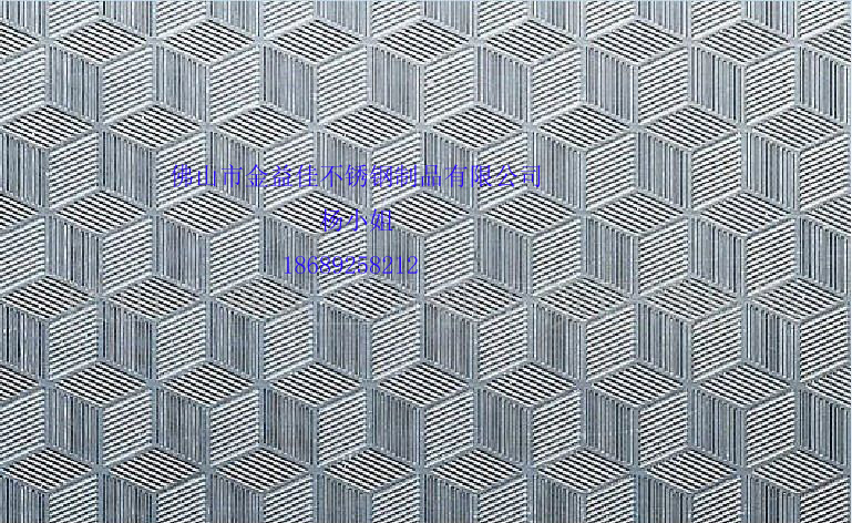 高档不锈钢压花板防滑板 金属压花台面板 可来图专业定制