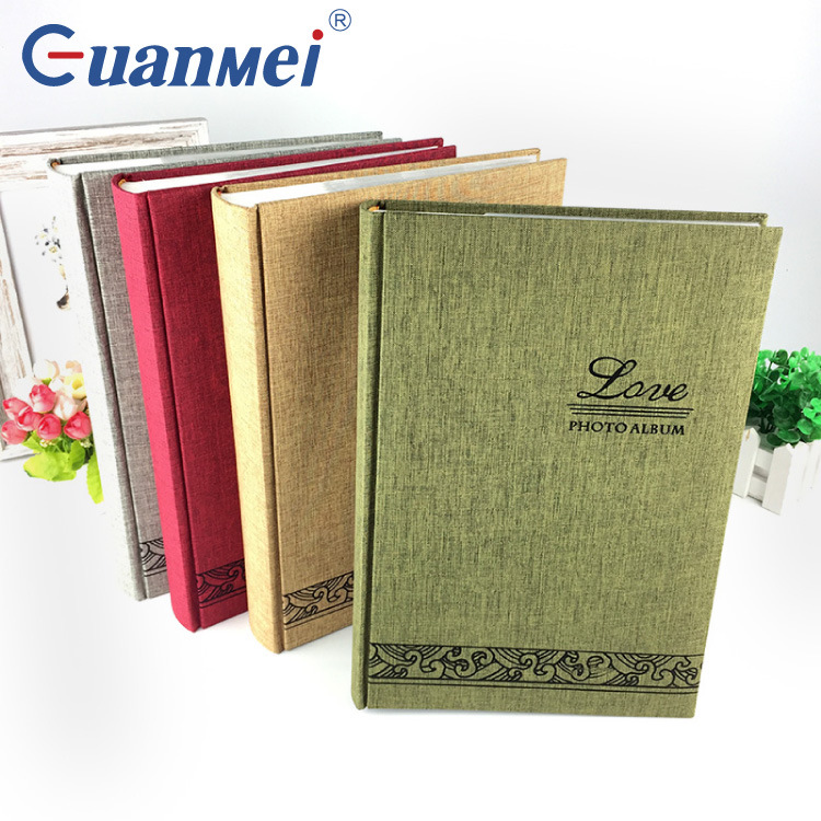 리넨 6 인치 300 환경 보호 판지 삽입 유형 사진 앨범 복고풍 중국 스타일 저장 책 4R300