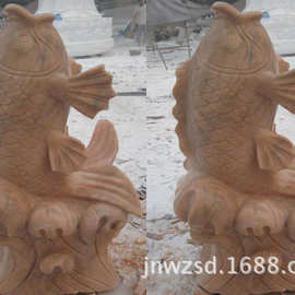 别墅喷水石鱼图片 景观石雕喷水鱼厂家 商场喷水石头鱼价格