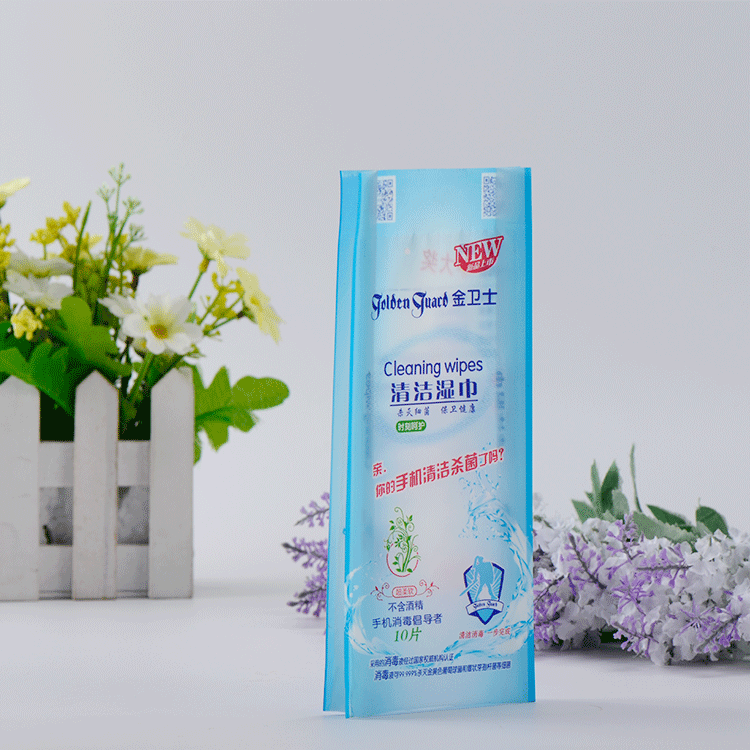 一次湿巾包装袋 宝宝湿巾贴标袋 四边封湿巾塑料包装袋Logo定制