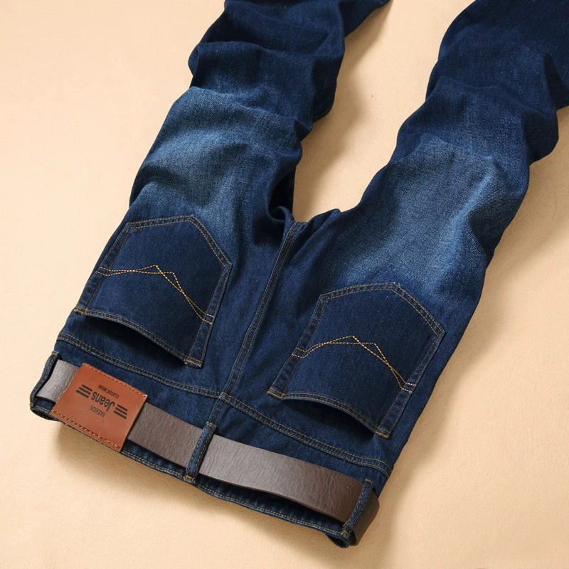 Весна и осень Толстые джинсы для мужчин среднего и молодого возраста Электросварка Ремонт автомобилей Инструменты для охраны труда Прямые повседневные брюки со средней талией