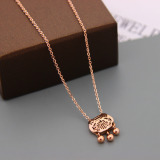 Короткое ожерелье из нержавеющей стали, модная цепочка до ключиц, аксессуар, замок долголетия, оптовые продажи