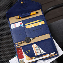 韩版旅行气质多功能三折PU护照包女证件夹防消磁皮面护照钱包卡包