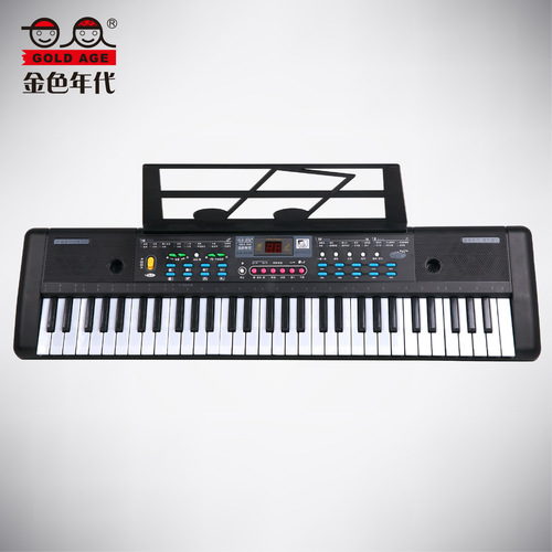 Golden Age 61-key children's music electronic keyboard, educational small piano with microphone, children's electronic keyboard wholesale