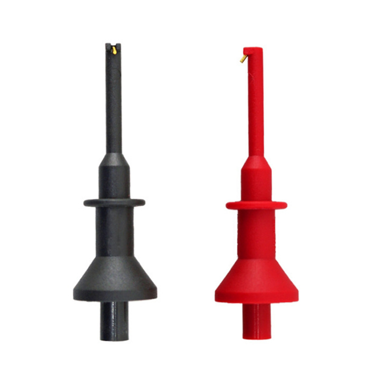 万用表笔测试钩钳 表笔勾式测试夹 伸缩钩表笔探针 4mm螺纹接口|ms