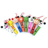 Wooden music children's toy, ecological mobile phone, backpack, cartoon bag decoration, whistle