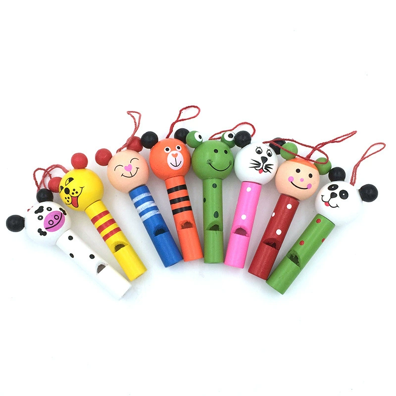 Wooden music children's toy, ecological mobile phone, backpack, creative cartoon bag decoration, whistle