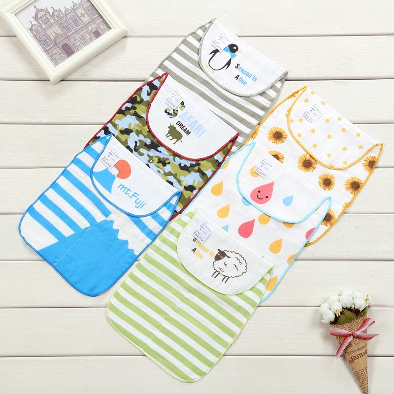 New baby dual-use sweat towel newborn soft pad sling 6-layer gauze sweat absorbent towel