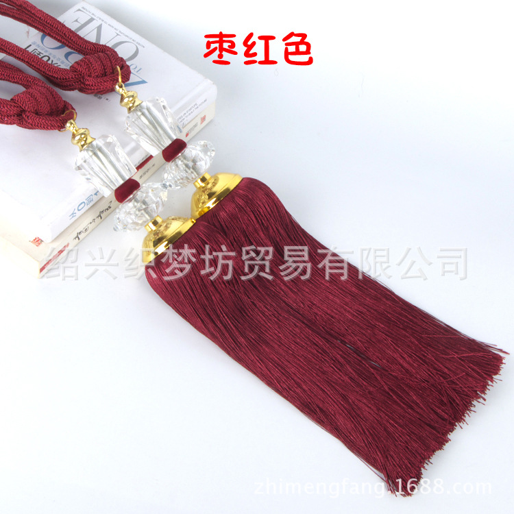廠家直銷 方塊水晶窗簾挂球 窗簾綁繩綁球 窗飾配件