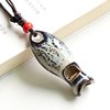 Ceramics, necklace, genuine accessory handmade, whistle