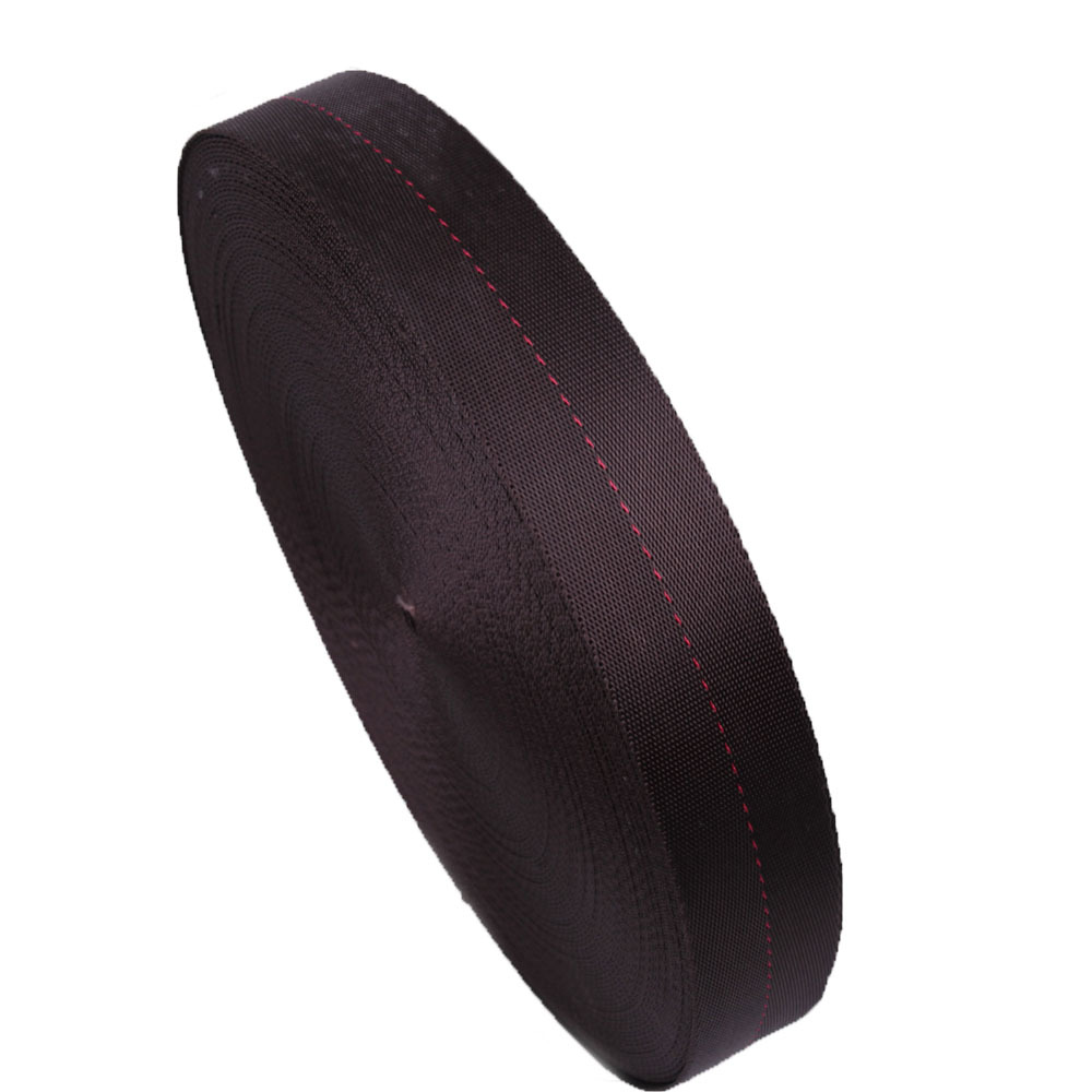 广州力满  厂家直销 新款 3.8cm 深啡色 尼龙平纹 织带 现货供应