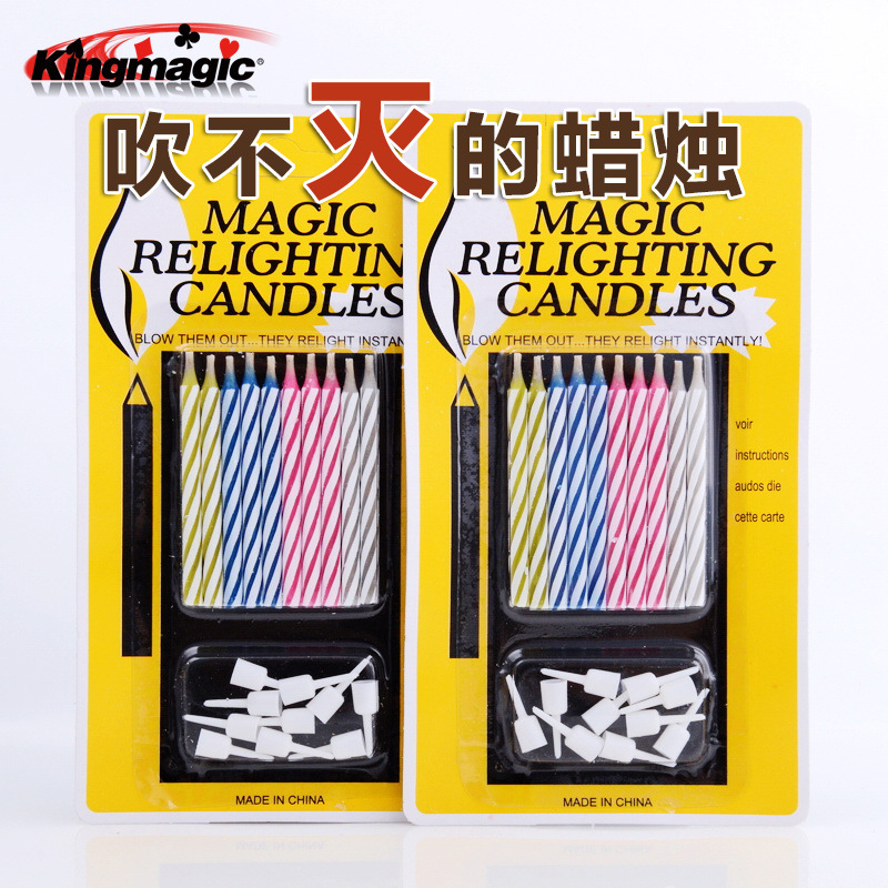 Velas indestructibles, velas de cumpleaños, velas luminosas, accesorios de magia para bromas, artículos creativos para bromas, bromas divertidas.