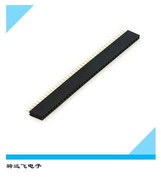 常用直插排母2.54间距 1*40P单排座 直针直脚