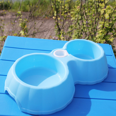 Pets Pumpkin Dog bowl Double bowls Water bottle Feed Water Dual use Dog bowl Plastic Pumpkin Dog food bowl