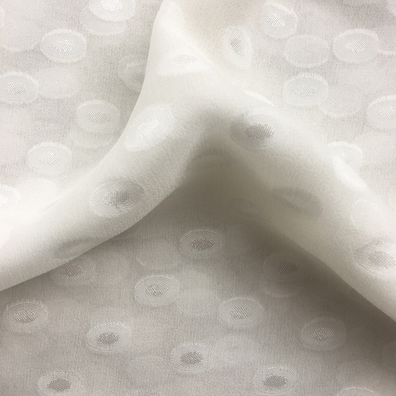 专业生产丝粘剪花绡纯色布料  量大从优真丝提花面料定 制