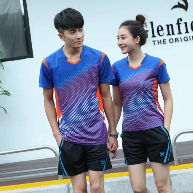 2018 fashion personality men and women Same item Short sleeved Gas Volleyball Sports suit Quick drying ventilation train Jersey customized
