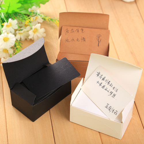 Creative solid color note, nostalgic retro kraft paper word card, message card, diy graffiti card, factory direct sale