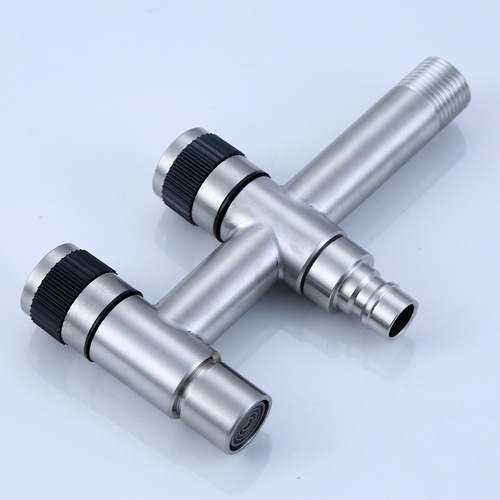 Thickened 304 stainless steel multifunctional washing machine faucet single cold water faucet quick opening into the wall pool small faucet