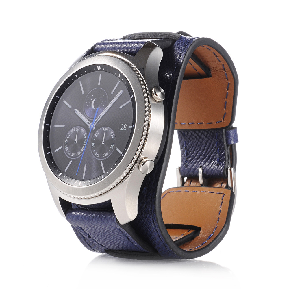 Adecuado para Samsung reloj Galaxy reloj S3/S422mm cuero genuino Huawei watch3/GT Correa