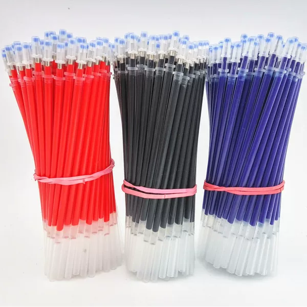Gel pen refills wholesale black bullet 0.5 full needle tube 0.38 student office supplies Red Blue