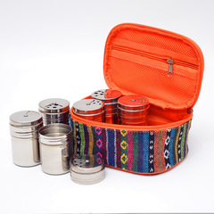 High-end export outdoor barbecue seasoning can, stainless steel portable hand-held seasoning bottle, spice box seasoning can