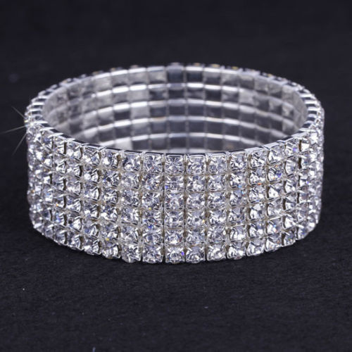 Rhinestones Inlay Material Fashion Geometric Alloy Rhinestones Women's Bracelets