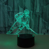 Colorful hockey, three dimensional night light, “Frozen”, 3D, gradient