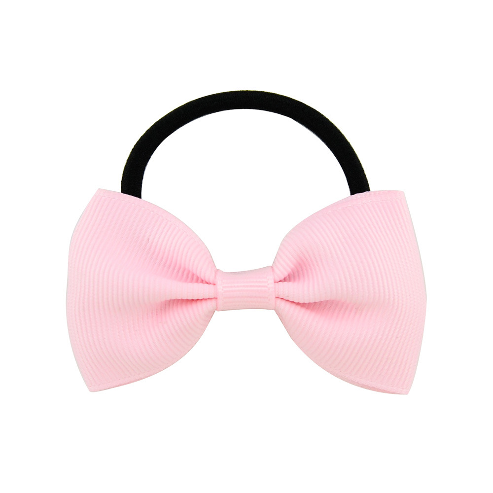 Simple Solid Color Children's Bow Cute Hair Rope Hair Ring Hair Accessories display picture 2