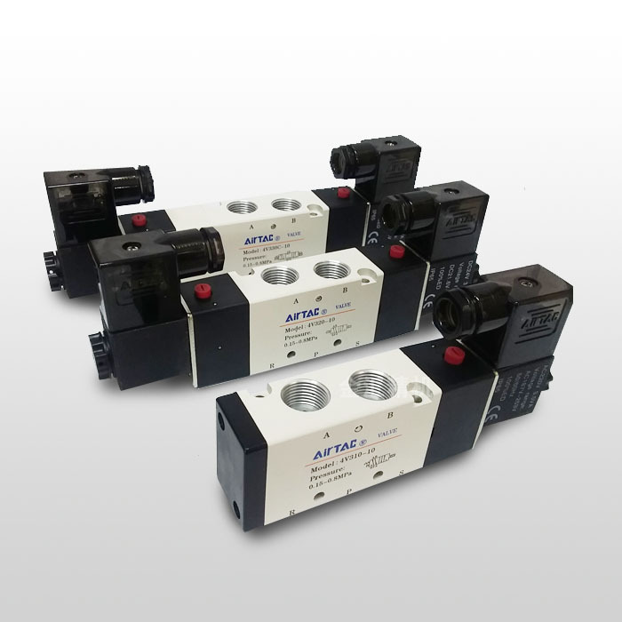 原装批发亚德客电磁阀4V3104V410二位五通气动元件气动换向控制阀
