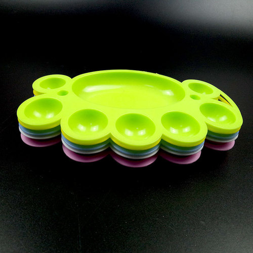 Factory supplies hand-painted paint trays, small foot palettes, color palettes, children's small color palettes, plaster doll graffiti trays