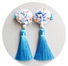 Children's decorations, Chinese hair accessory, silk festive cheongsam with tassels, hairgrip