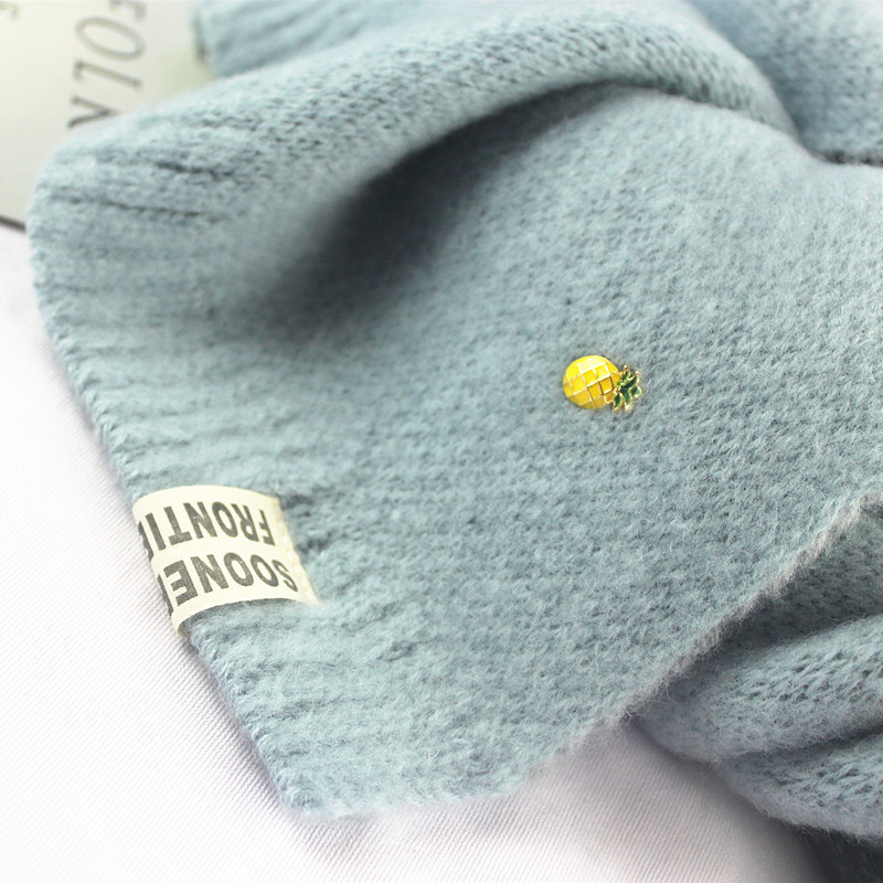 英伦纯色秋冬天毛线围巾可爱小清新菠萝针织保暖加厚学生韩版围脖