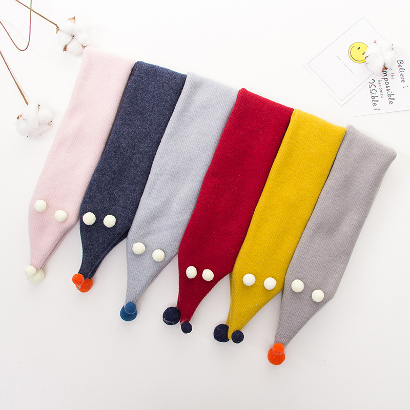 秋冬新款韩版卡通熊头宝宝围脖小狐狸卡通造型保暖儿童围巾批发潮