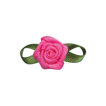 Yao Ming decoración de flores DIY hecho a mano 2 puntos Rosa ropa interior Decoración Accesorios hechos a mano cinta pequeña flor arco